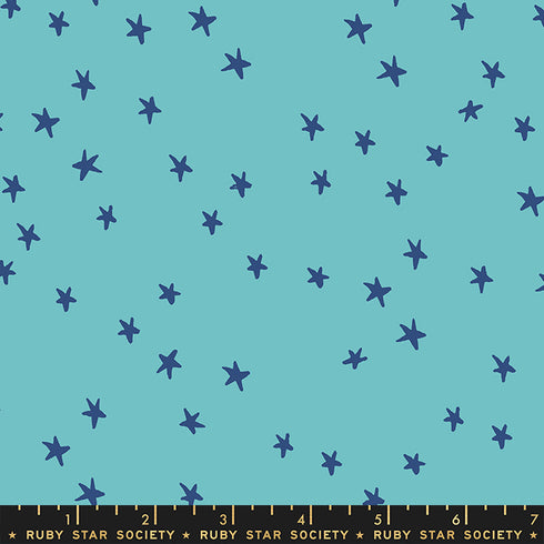 Starry Turquoise - Ruby Star Society Sold by the Half Yard